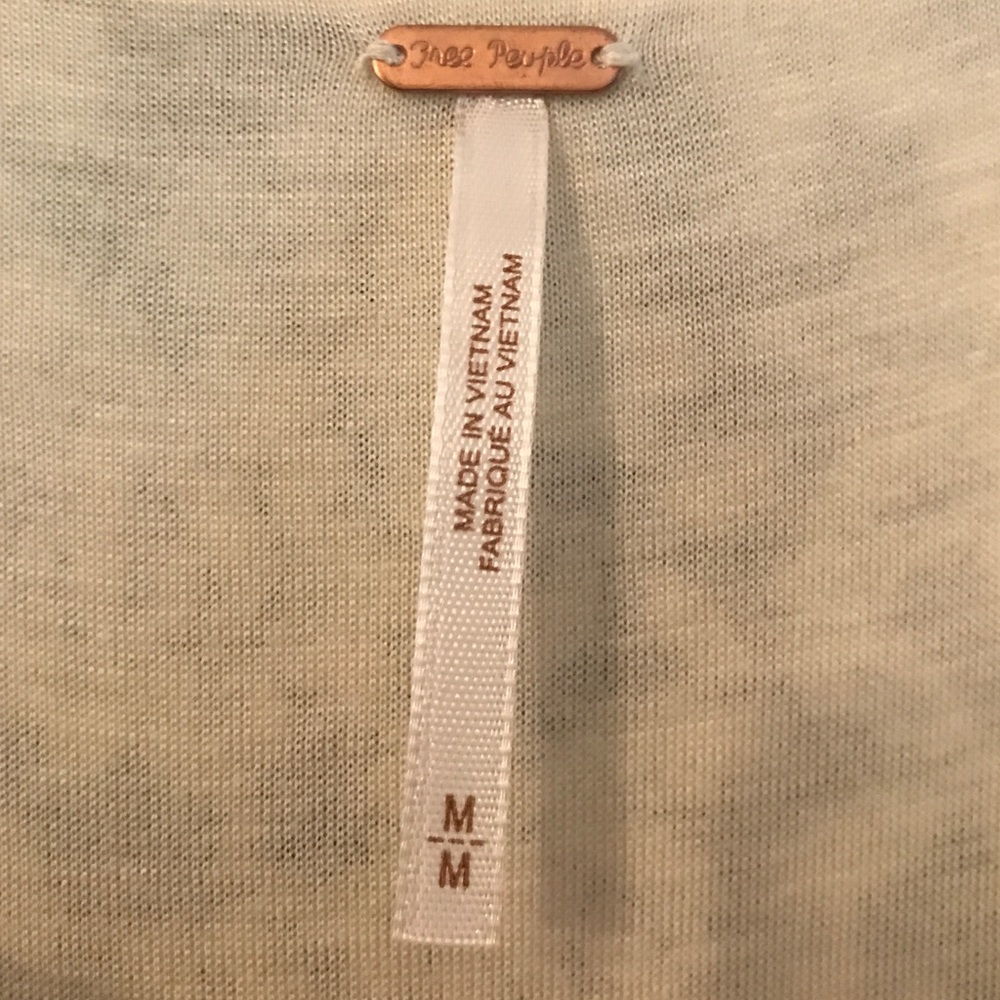 Free People White Lace Gold Foil Ombré Dress - Picture 5 of 7